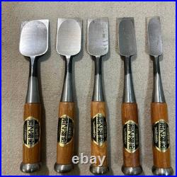NOS Vintage Seikichi Japanese Oire Nomi Chisels Full Set 10pcs Boxed Unused