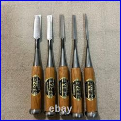 NOS Vintage Seikichi Japanese Oire Nomi Chisels Full Set 10pcs Boxed Unused