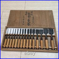 Nagahiro Oire Nomi Japanese Bench Chisels Set of 15 Dragon Sculpture From Japan