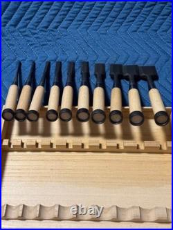 Nagahiro Oire Nomi Japanese Chisel Set 10pcs Wooden Box