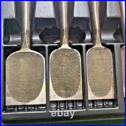 Near Unused Matsuhiro Japanese Oire Nomi Chisels Full Set of 10 Boxed