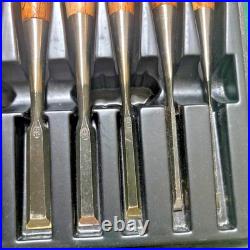 Near Unused Matsuhiro Japanese Oire Nomi Chisels Full Set of 10 Boxed