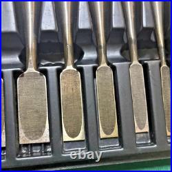 Near Unused Matsuhiro Japanese Oire Nomi Chisels Full Set of 10 Boxed