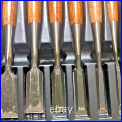 Near Unused Matsuhiro Japanese Oire Nomi Chisels Full Set of 10 Boxed