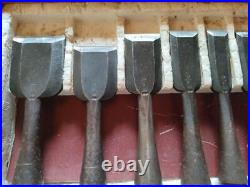 Nishiki Kiyomi Japanese Bench Chisels Oire Nomi Set of 10 Used