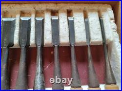 Nishiki Kiyomi Japanese Bench Chisels Oire Nomi Set of 10 Used