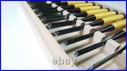 Nishiki Kiyomi Kinari Oire Nomi Japanese Bench Chisels Set of 10 New