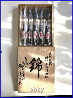 Nishiki Kiyomi Oire Nomi Japanese Bench Chisels Mulch Hollows Set of 5 Ebony