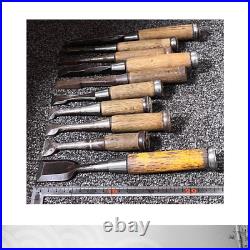 Nomi Japanese Bench Chisel, set of 10, Carpenter Tool Used Nomi Japanese Bench Chisel, set of 10, Carpenter Tool Used