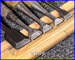 Nomi Japanese Bench Chisel, set of 10, Carpenter Tool Used Nomi Japanese Bench Chisel, set of 10, Carpenter Tool Used