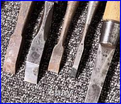 Nomi Japanese Bench Chisel, set of 10, Carpenter Tool Used Nomi Japanese Bench Chisel, set of 10, Carpenter Tool Used