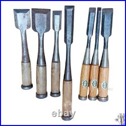 Nomi Japanese Bench Chisel, set of 7, Carpenter Tool Used / Japan brand Nomi Japanese Bench Chisel, set of 7, Carpenter Tool Used / Japan brand