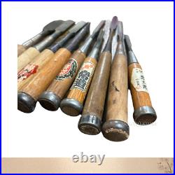 Nomi Japanese Bench Chisel, set of 9, Carpenter Tool /for woodworking Used
