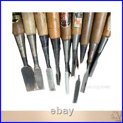 Nomi Japanese Bench Chisel, set of 9, Carpenter Tool /for woodworking Used