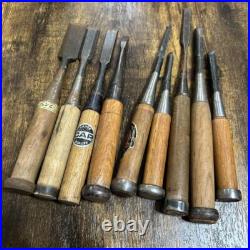 Nomi Japanese Bench Chisel, set of 9, Carpenter Tool /for woodworking Used