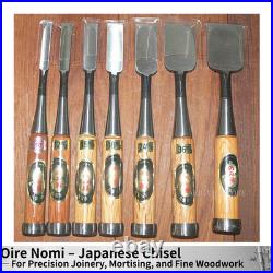 Nomikatsu Japanese Chisel Set 7pcs Oire Nomi Hand Forged Carpenter Tool Unused Nomikatsu Japanese Chisel Set 7pcs Oire Nomi Hand Forged Carpenter Tool Unused