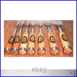 Nomikatsu Japanese Chisel Set 7pcs Oire Nomi Hand Forged Carpenter Tool Unused Nomikatsu Japanese Chisel Set 7pcs Oire Nomi Hand Forged Carpenter Tool Unused