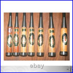 Nomikatsu Japanese Chisel Set 7pcs Oire Nomi Hand Forged Carpenter Tool Unused Nomikatsu Japanese Chisel Set 7pcs Oire Nomi Hand Forged Carpenter Tool Unused