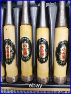 Nomikatsu Oire Nomi Japanese Bench Chisel Mulch Hollows Ura Set of 10 Used