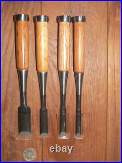 Nomikatsu Oire Nomi Japanese Bench Chisels Set of 4 Unused