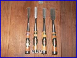 Nomikatsu Oire Nomi Japanese Bench Chisels Set of 4 Unused