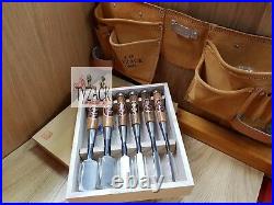 Oire Nomi Japanese Bench Chisel Carpenters Chisels 6pc Set + Free Tool Pouch