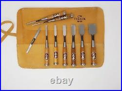 Oire Nomi Japanese Bench Chisel Set Carpenters Chisels 10pc Set in Leather Roll