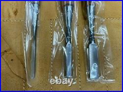 Oire Nomi Japanese Bench Chisel Set Carpenters Chisels 3pc Set in Chisel Roll