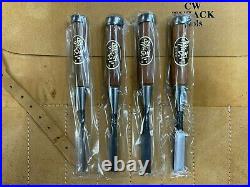 Oire Nomi Japanese Bench Chisel Set Carpenters Chisels 4pc Set in Chisel Roll