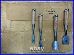 Oire Nomi Japanese Bench Chisel Set Carpenters Chisels 4pc Set in Chisel Roll