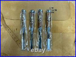 Oire Nomi Japanese Bench Chisel Set Carpenters Chisels 4pc Set in Chisel Roll