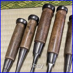 Oire Tataki NOMI Japanese Chisel #356 Lot of 10 Carpentry Sculpture Carved ool
