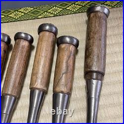 Oire Tataki NOMI Japanese Chisel #356 Lot of 10 Carpentry Sculpture Carved ool