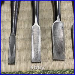 Oire Tataki NOMI Japanese Chisel #356 Lot of 10 Carpentry Sculpture Carved ool