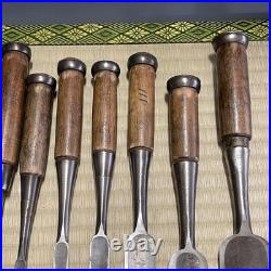 Oire Tataki NOMI Japanese Chisel #356 Lot of 10 Carpentry Sculpture Carved ool