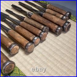 Oire Tataki NOMI Japanese Chisel #356 Lot of 10 Carpentry Sculpture Carved ool