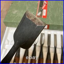 Okayama Takeshi Toshinari Oire Nomi Japanese Bench Chisels Set of 10 Used