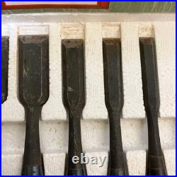 Okayama Takeshi Toshinari Oire Nomi Japanese Bench Chisels Set of 10 Used