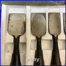 Okayama Takeshi Toshinari Oire Nomi Japanese Bench Chisels Set of 10 Used