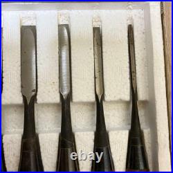 Okayama Takeshi Toshinari Oire Nomi Japanese Bench Chisels Set of 10 Used