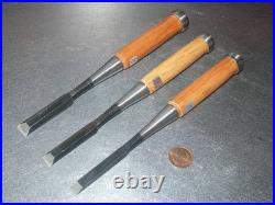 Onishi Oire Nomi Japanese Bench Chisels 9mm 12mm 15mm Set of 3 Unused
