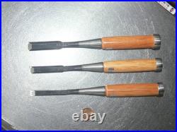 Onishi Oire Nomi Japanese Bench Chisels 9mm 12mm 15mm Set of 3 Unused