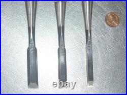 Onishi Oire Nomi Japanese Bench Chisels 9mm 12mm 15mm Set of 3 Unused