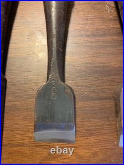 Osahiro Oire Nomi Japanese Bench Chisels 12mm 24mm 30mm Kadouchi Set of 3 Used