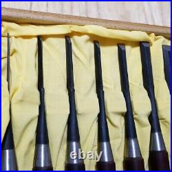 Osahiro Oire Nomi Japanese Bench Chisels Tanaka Ichiro Set of 15 Rosewood Unused