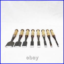 Osahiro Tanaka Ichiro Oire Nomi Japanese Bench Chisels Set of 8 Used