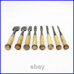 Osahiro Tanaka Ichiro Oire Nomi Japanese Bench Chisels Set of 8 Used