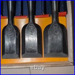 Ouchi Japanese Oire Nomi Chisels 9pc Set Professional Box (Missing 1pc from 10)