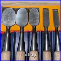 Ouchi Japanese Oire Nomi Chisels 9pc Set Professional Box (Missing 1pc from 10) Ouchi Japanese Oire Nomi Chisels 9pc Set Professional Box (Missing 1pc from 10)