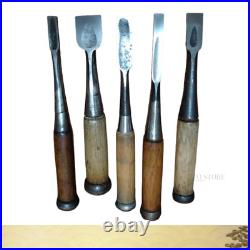 Ouchi Nomi Japanese Chisel-Hand-Forged Carpenter's Tool, set of 5 / Used Ouchi Nomi Japanese Chisel-Hand-Forged Carpenter's Tool, set of 5 / Used